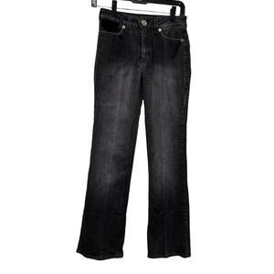 BBK) Escada Sport‎ Size 34 Uk 4 Jeans Straight Leg Black Flap Pocket
